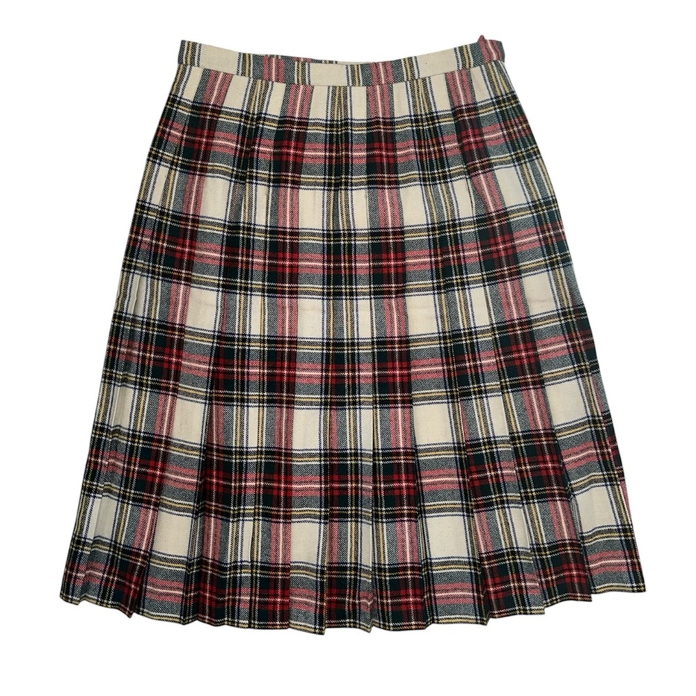 PICTLOCHRY Scotland Vintage Plaid Pleated Wool Kilt
